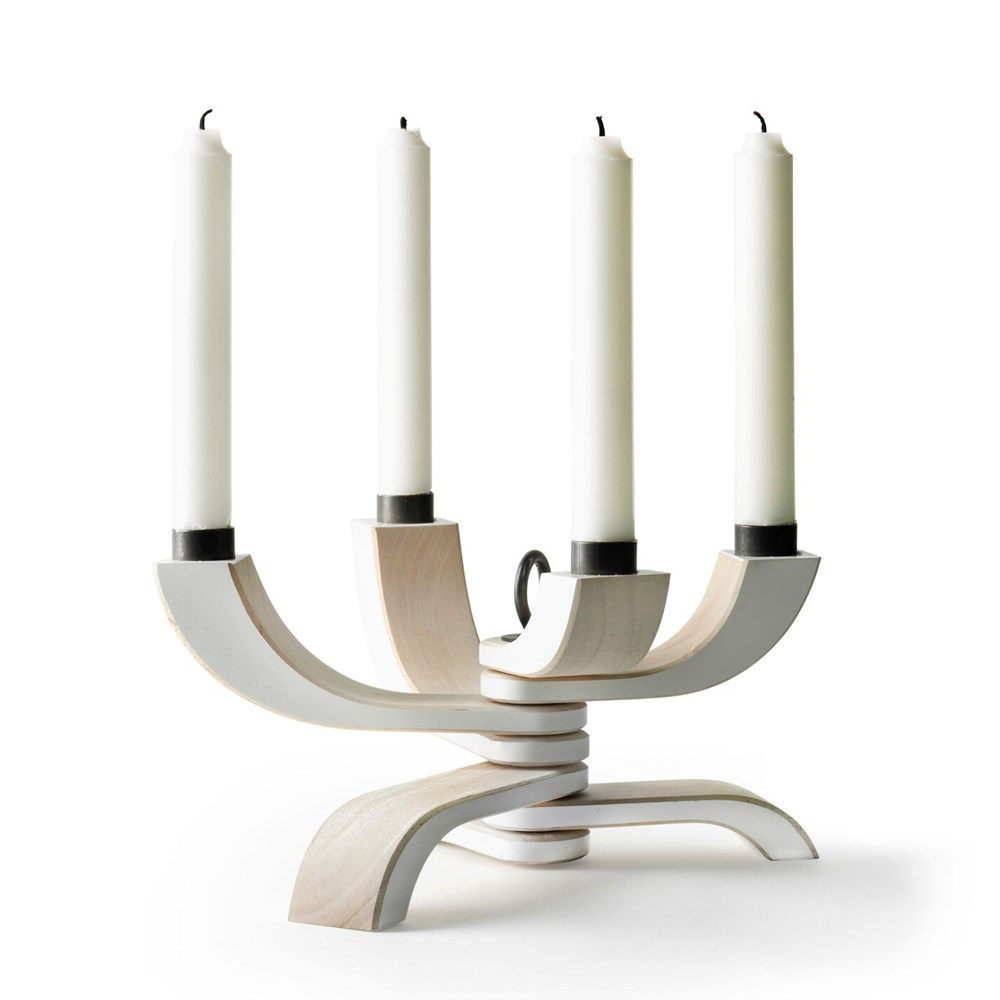 Nordic Light Fold-able candle holder, H13 x W20.5 x D5cm, white-1