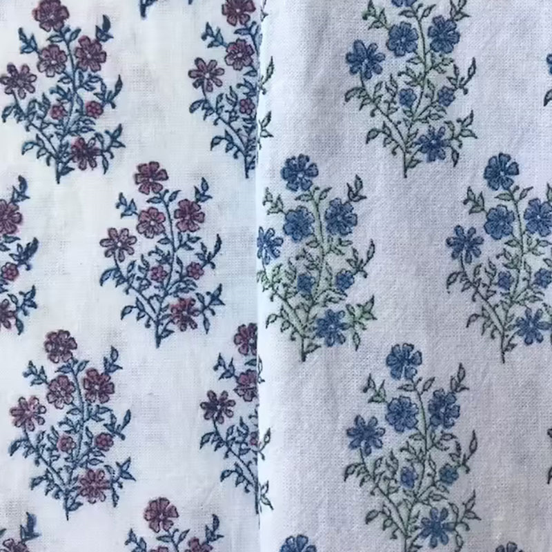 Mayo Flowers Tablecloth, 150 x 225cm, Green & Blue-2