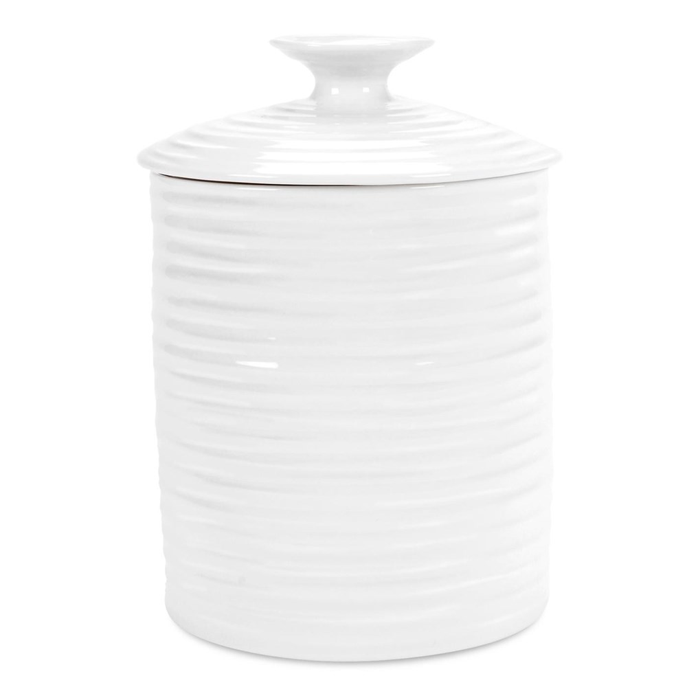 Ceramics Storage jar medium, 14 x 12.5cm, White-0