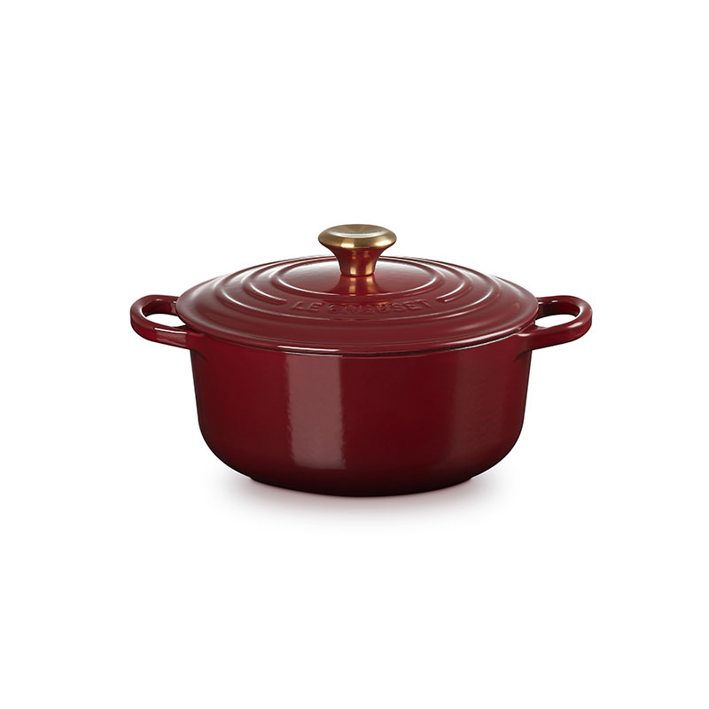 Signature Cast Iron Round Casserole, 20cm, Garnet-0