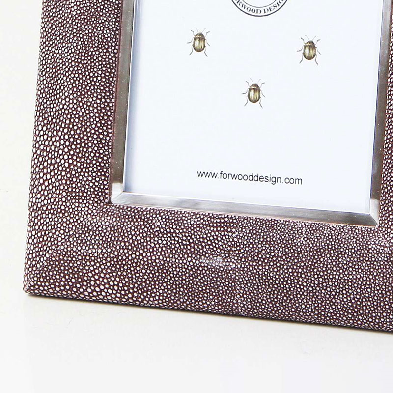 Bella Photo  Frame, 7 x 5", Mulberry Shagreen-3