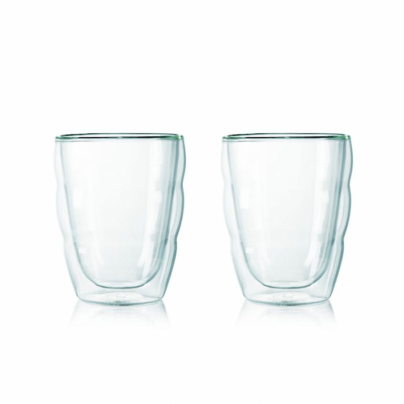 Pilatus Double Walled Set of 2 Tumblers, 250ml, Clear-0