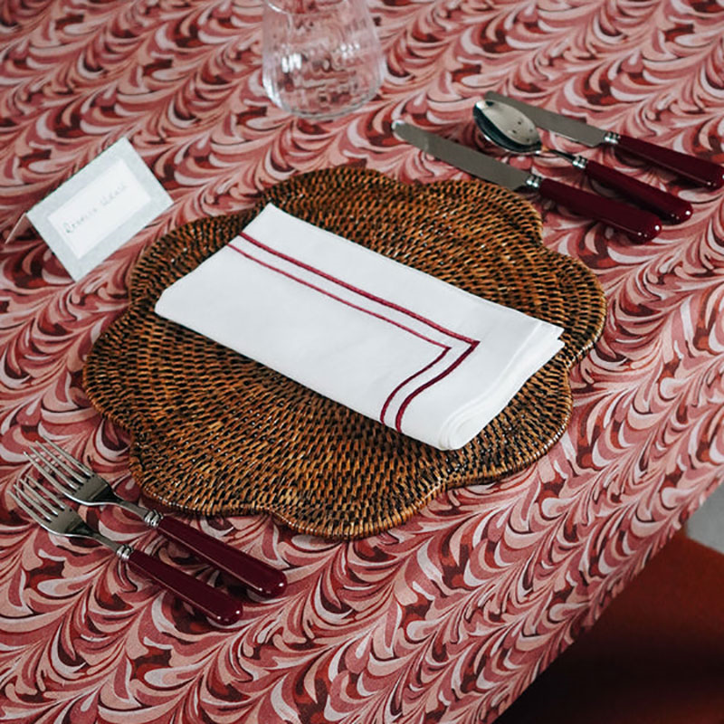 Sophie Classic Two Cord Napkin, 50cm, Burgundy-4