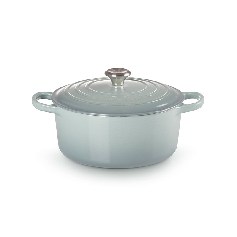 Cast Iron Round Casserole, 22cm, Sea Salt-1