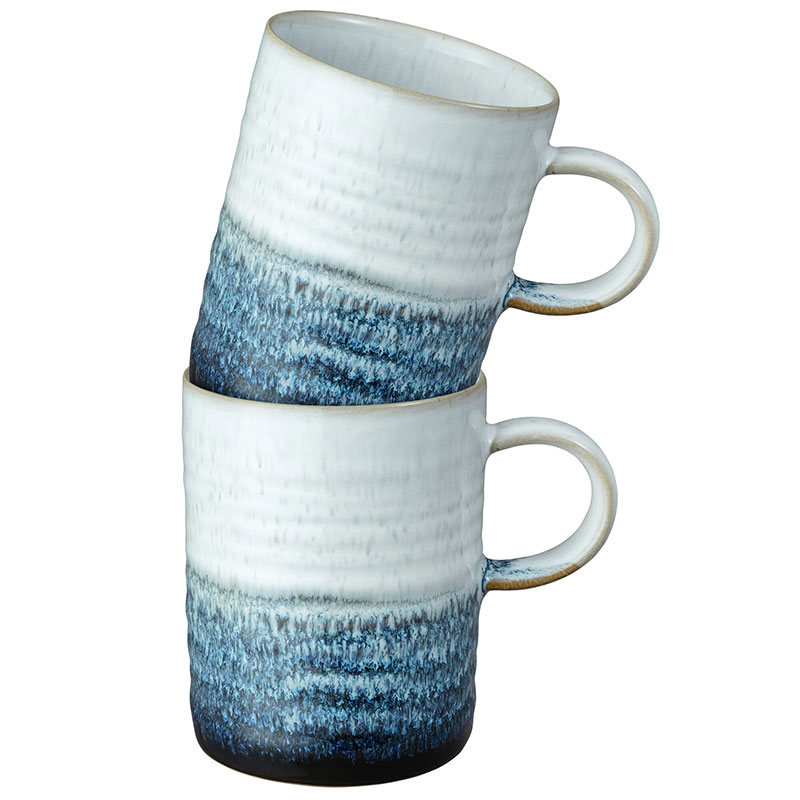 Kiln Blue Set of 2 Mugs, 370ml-0