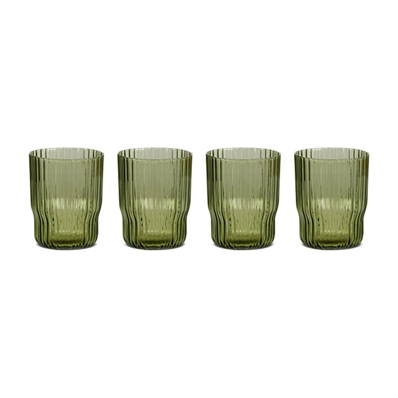 Fali Set of 4 Tumblers, 250ml, Olive-1