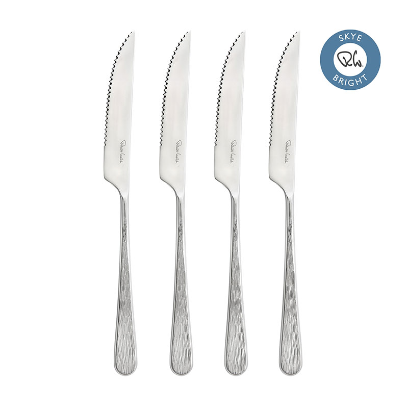 Skye Set of 4 Steak Knifes, L23cm, Stainless Steel-4