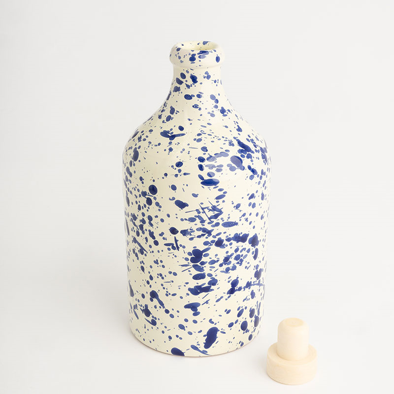 Splatter Ceramic Bottle, 750ml, Blueberry-1