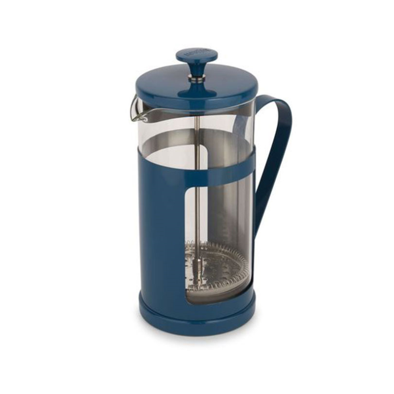 Monaco Stainless Steel Cafetière, 8 Cup, Blue-4