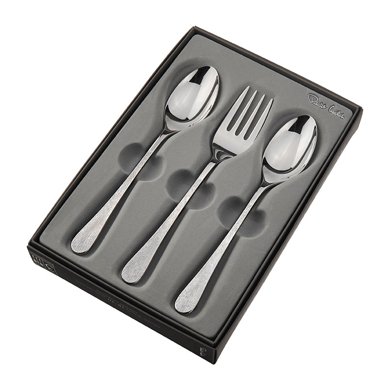 Skye 3 Piece Serving Set, Stainless Steel-1