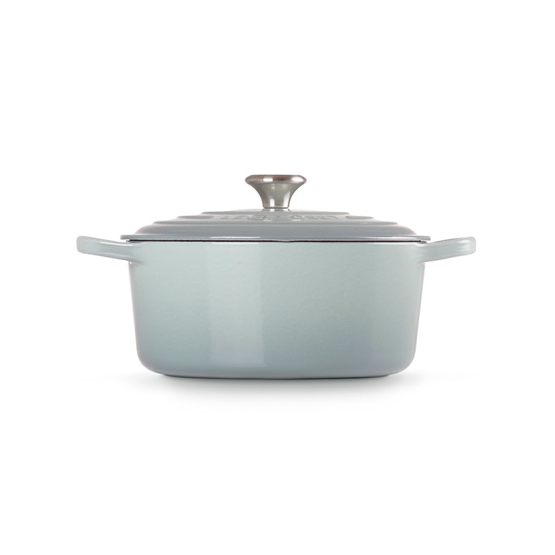 Cast Iron Round Casserole, 22cm, Sea Salt-2