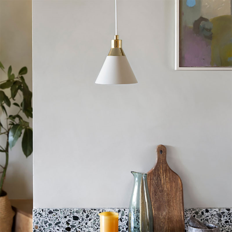 Cone Pendant Light, H189cm, Sand-0