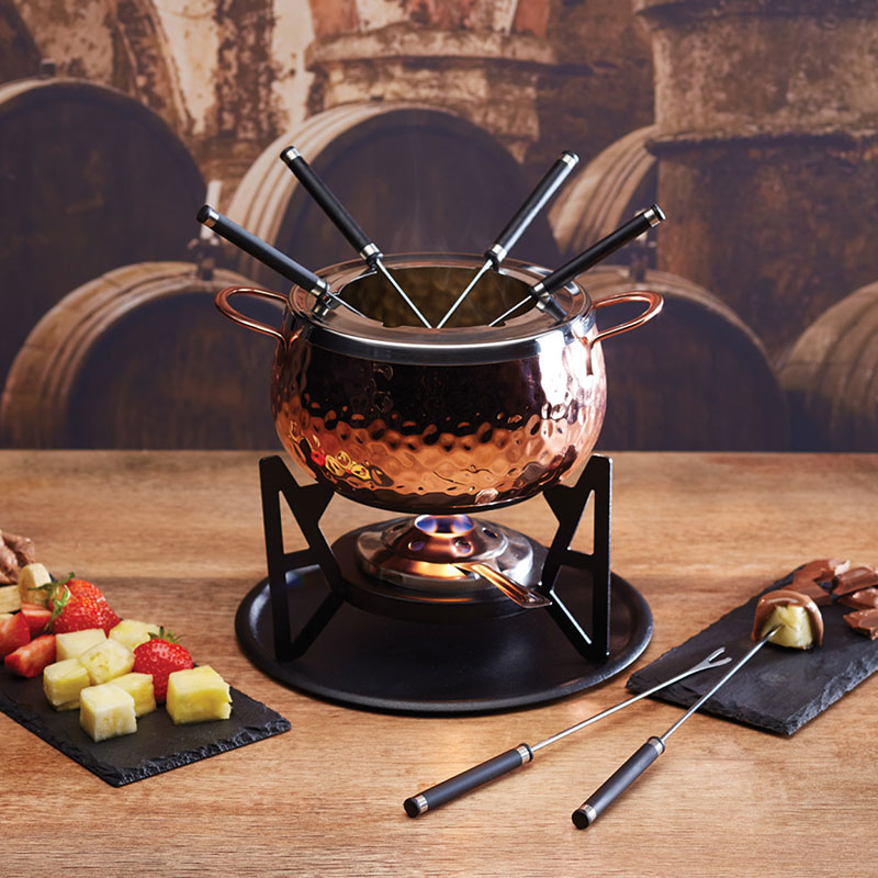 Fondue set, 16cm, Copper-0