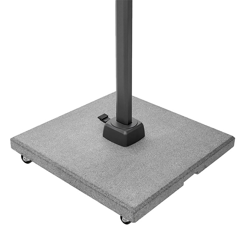 Salerno Wheeled Parasol Base, 90kg, Hammered Grey Granite-1