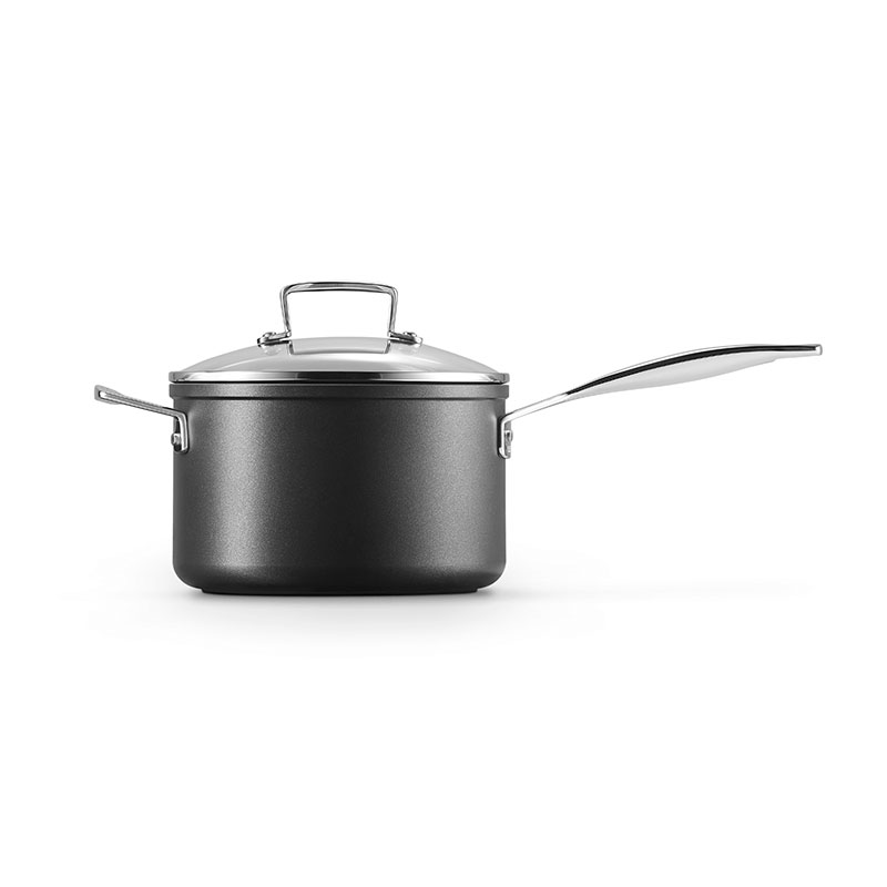 Toughened Non-Stick Saucepan With Lid - 20cm-2