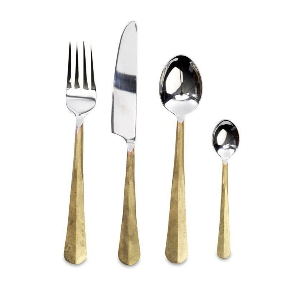 Osko 16 Piece Cutlery Set, Brushed Gold-1