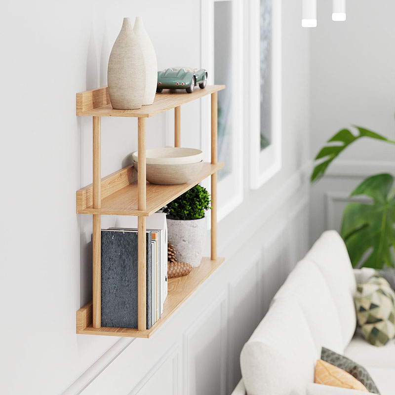 Platform 3 Shelf, H64 x W100cm, Oak-1