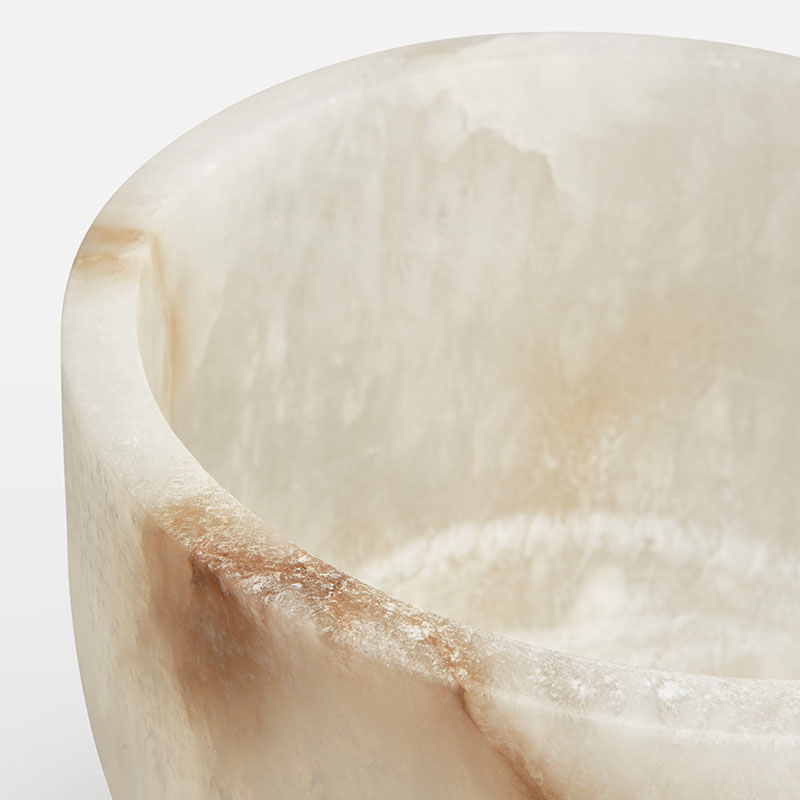 Florenza Champagne Bowl, L28 x W25cm, Alabaster-2