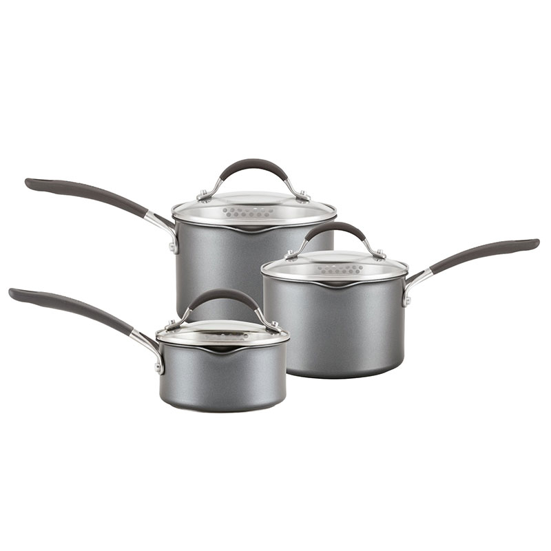 A1 Non-Stick 3 Piece Pan Set, Grey-0