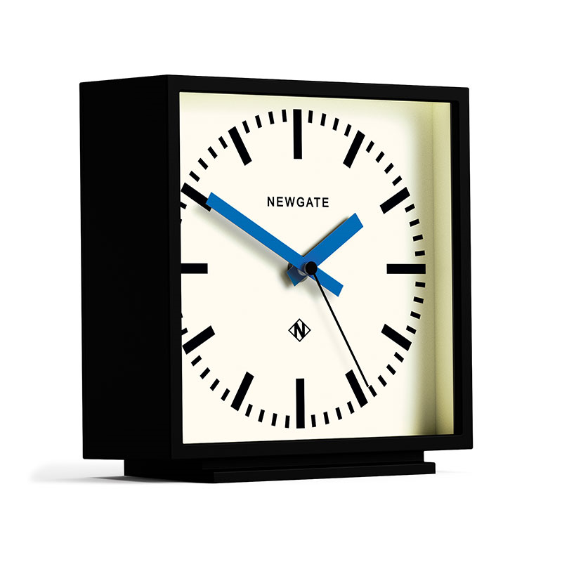 AMP Clock, H20.3 x W19.3 x D8cm, Black/Blue-1