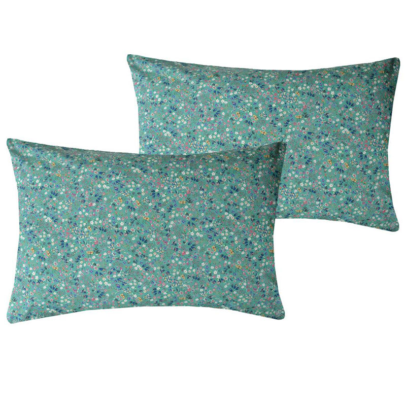 Donna Leigh Pair of Pillowcases, Single, Green-2