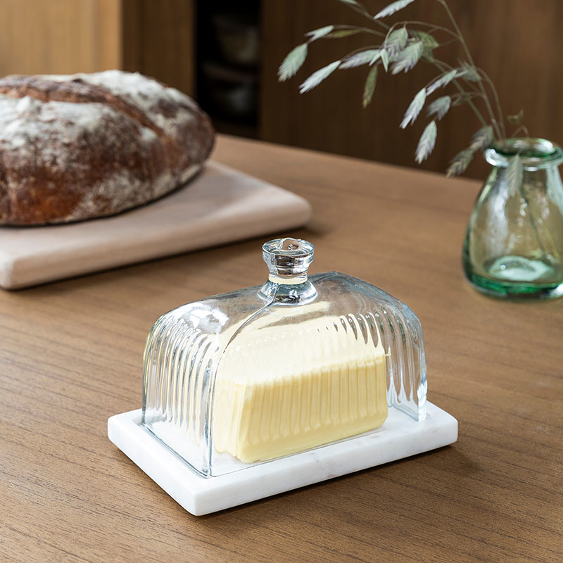 Brompton Butter Dish, White-0