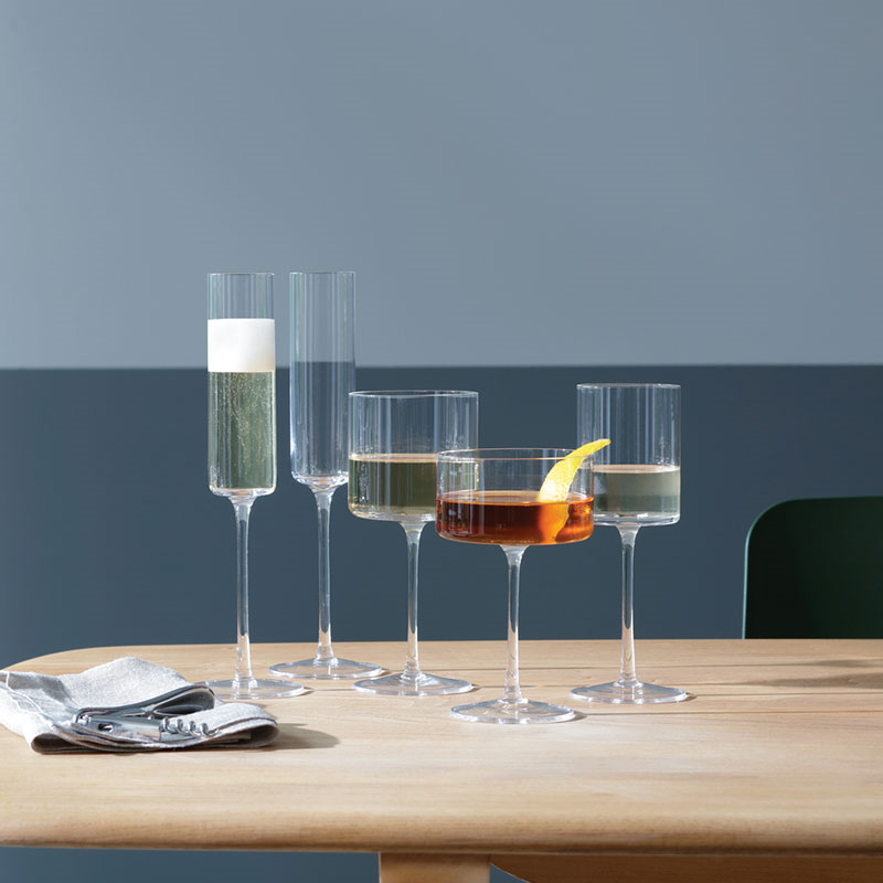 Otis Champagne/Cocktail Glass Set of 2, 280ml, Clear-1