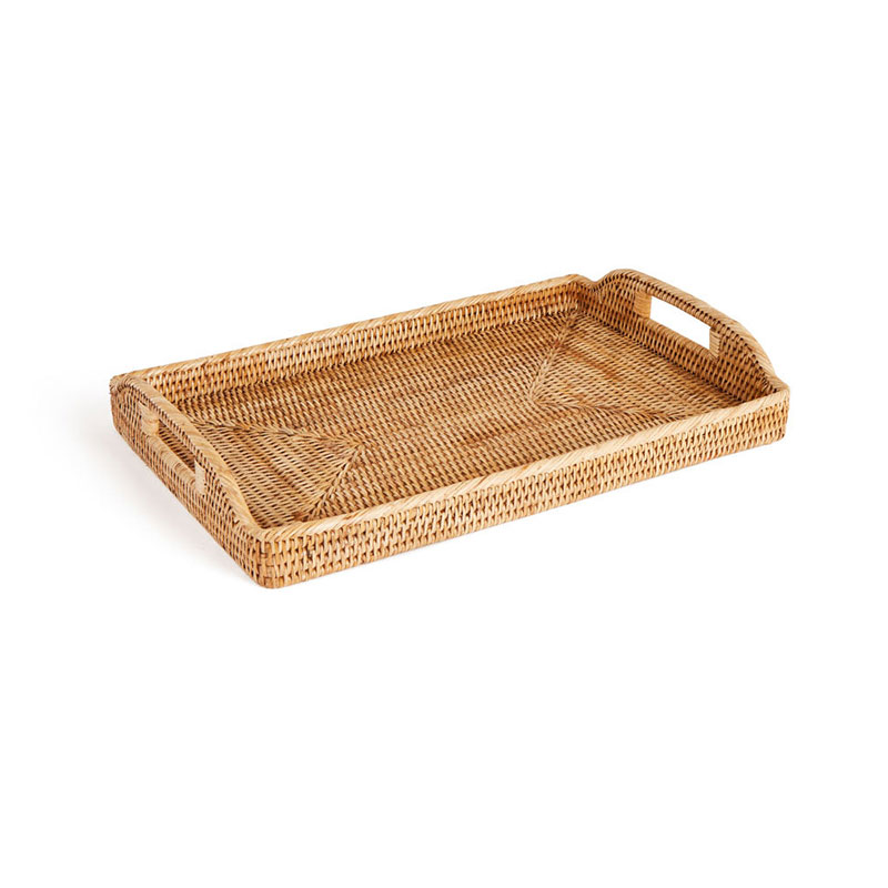 Rattan Serving Trays, Medium, Natural-1