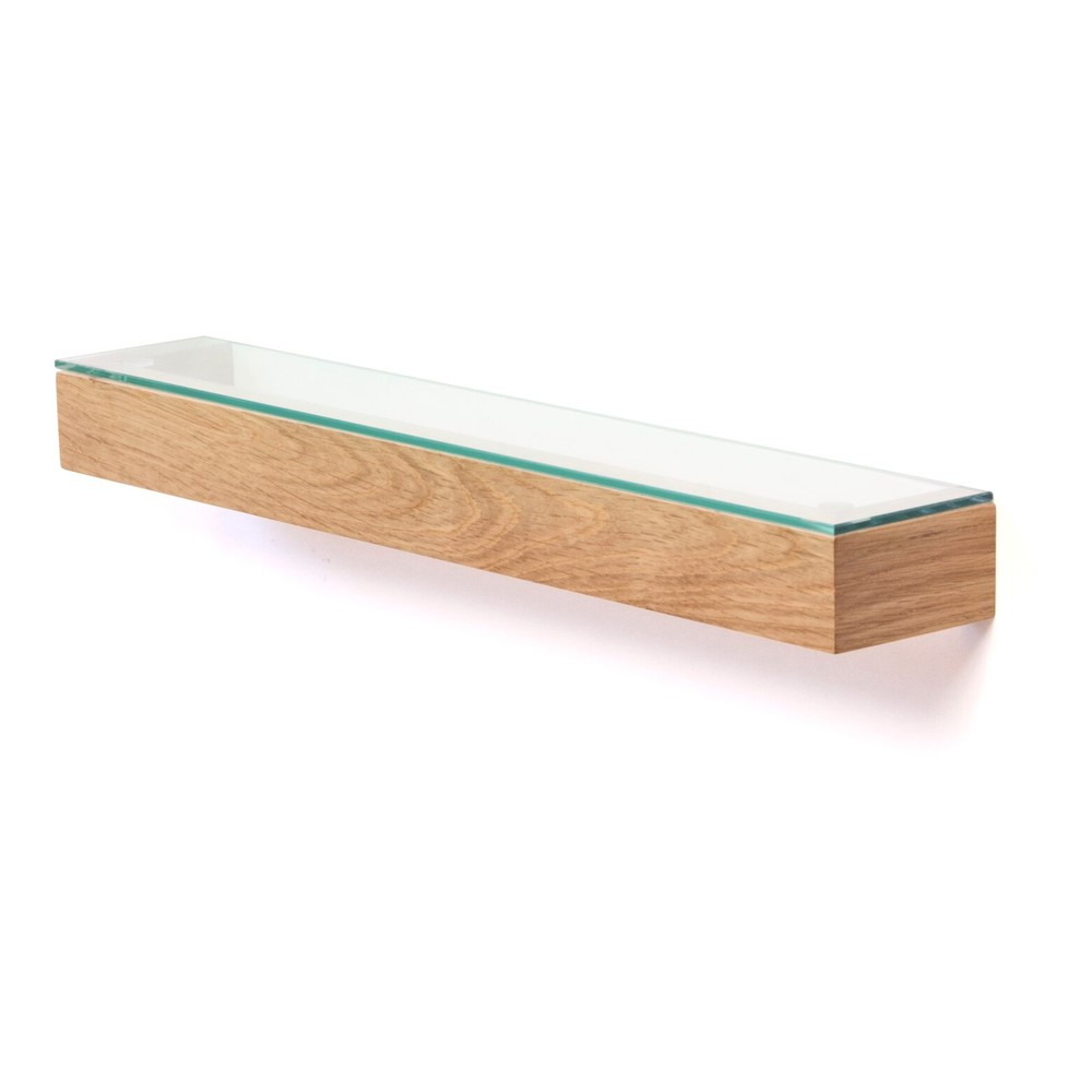 Slimline Wall shelf, H5 x W55 x D9.5cm, Natural-0