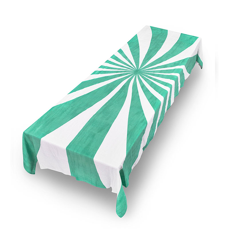 Le Cirque Linen Tablecloth, 250cm x 165cm, Mint Green-1