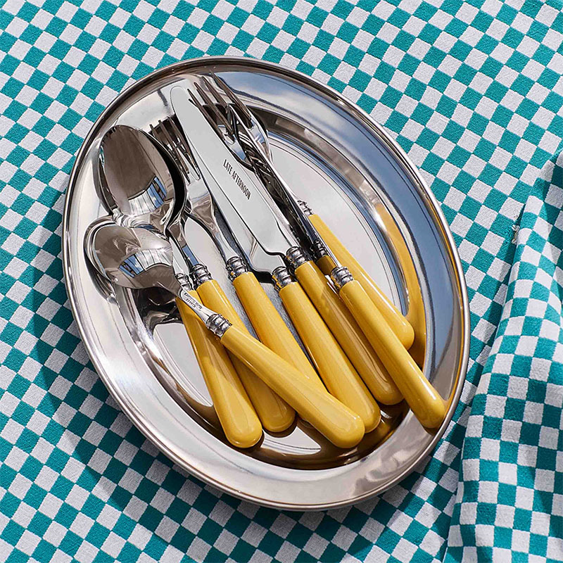 Knife and Fork Set, Butter Yellow-1