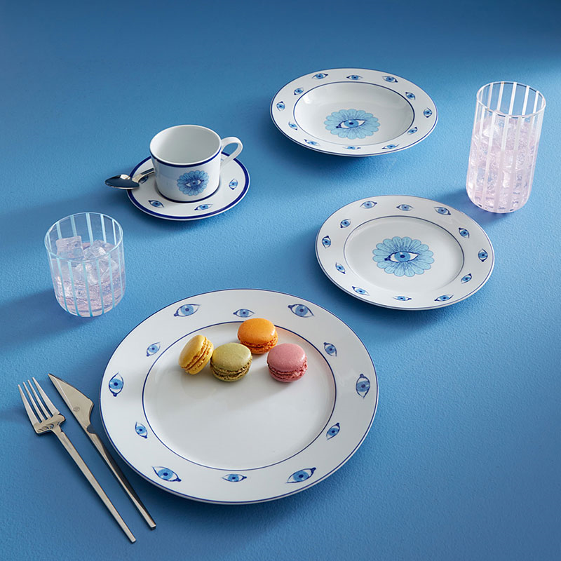 Druggist 5 Piece Dinner Set, Blue-0