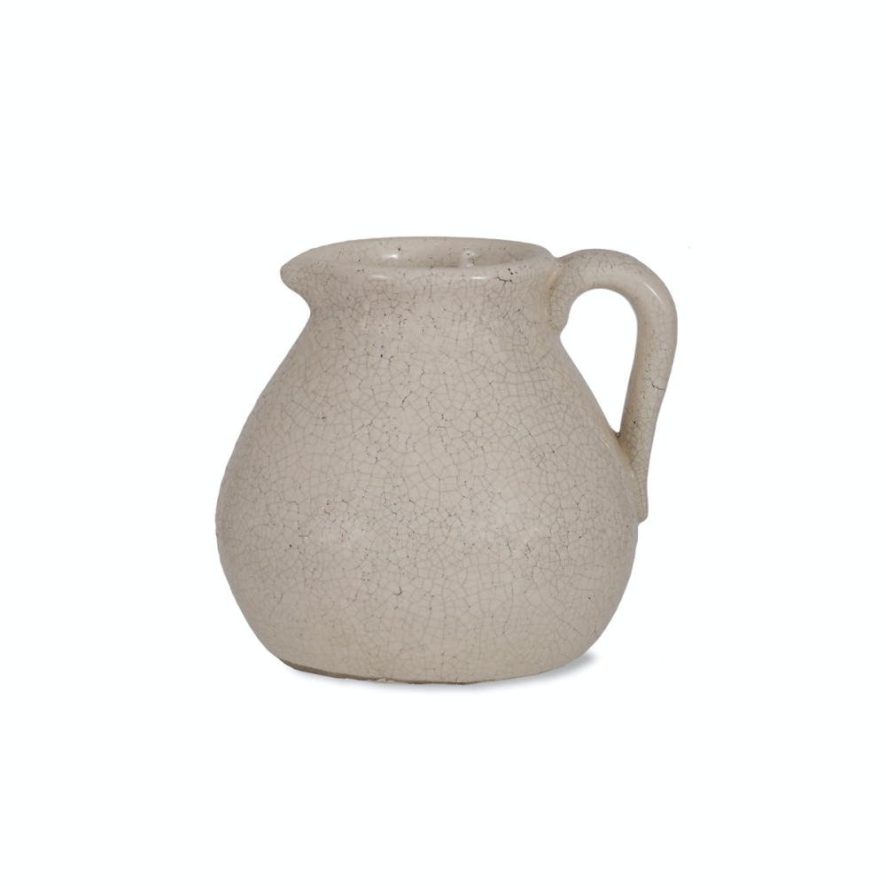 Ravello Ceramic flower jug, White-1