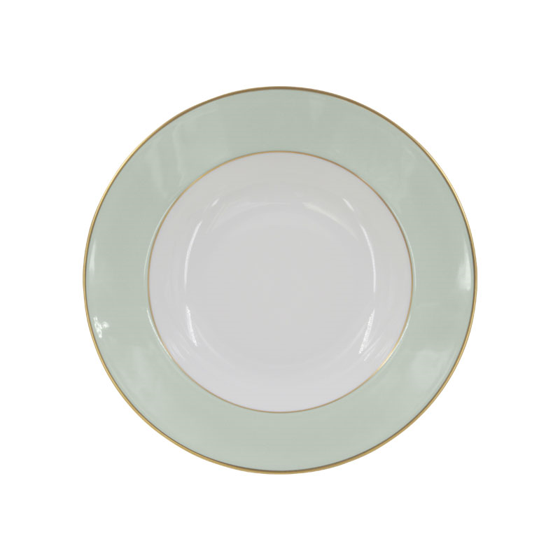 Sous Le Soleil Soup Plate, D22.5cm, Matt Gold Classic Celadon-0