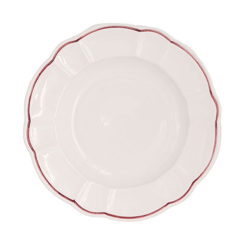 Romilly Set of 4 Pasta Dishes, D23.5cm, Red-1