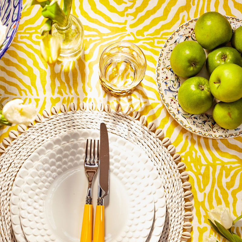 Zebra Tablecloth, 145 x 300cm, Yellow-1