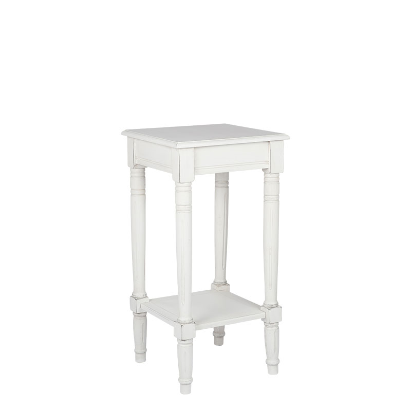 Heritage Accent Table with Shelf, Elizabeth White-2