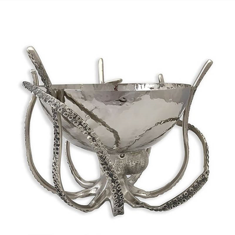 Octopus Bowl, H26.5cm, Silver-0