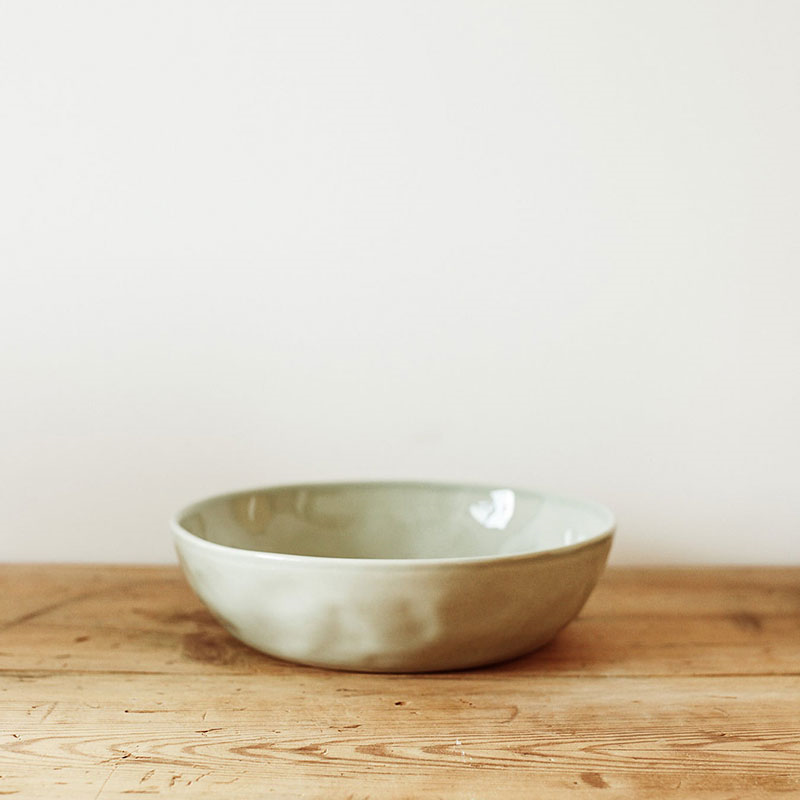 Handcrafted Serving Bowl, D21cm, Seaglass-0