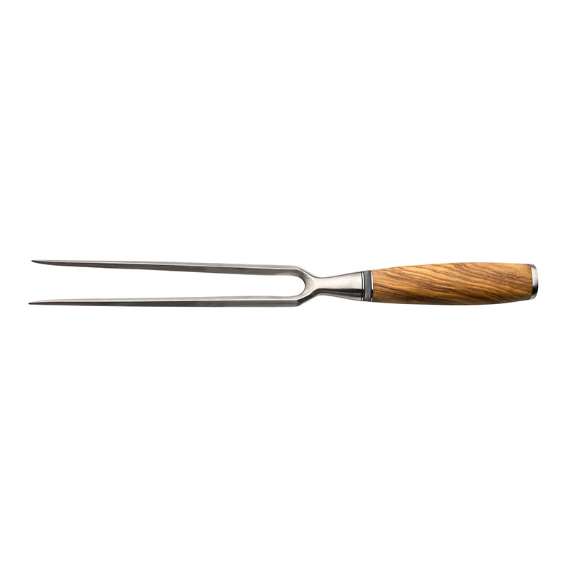 Katana Saya Olive Wood Carving Fork, 18cm Prongs-0