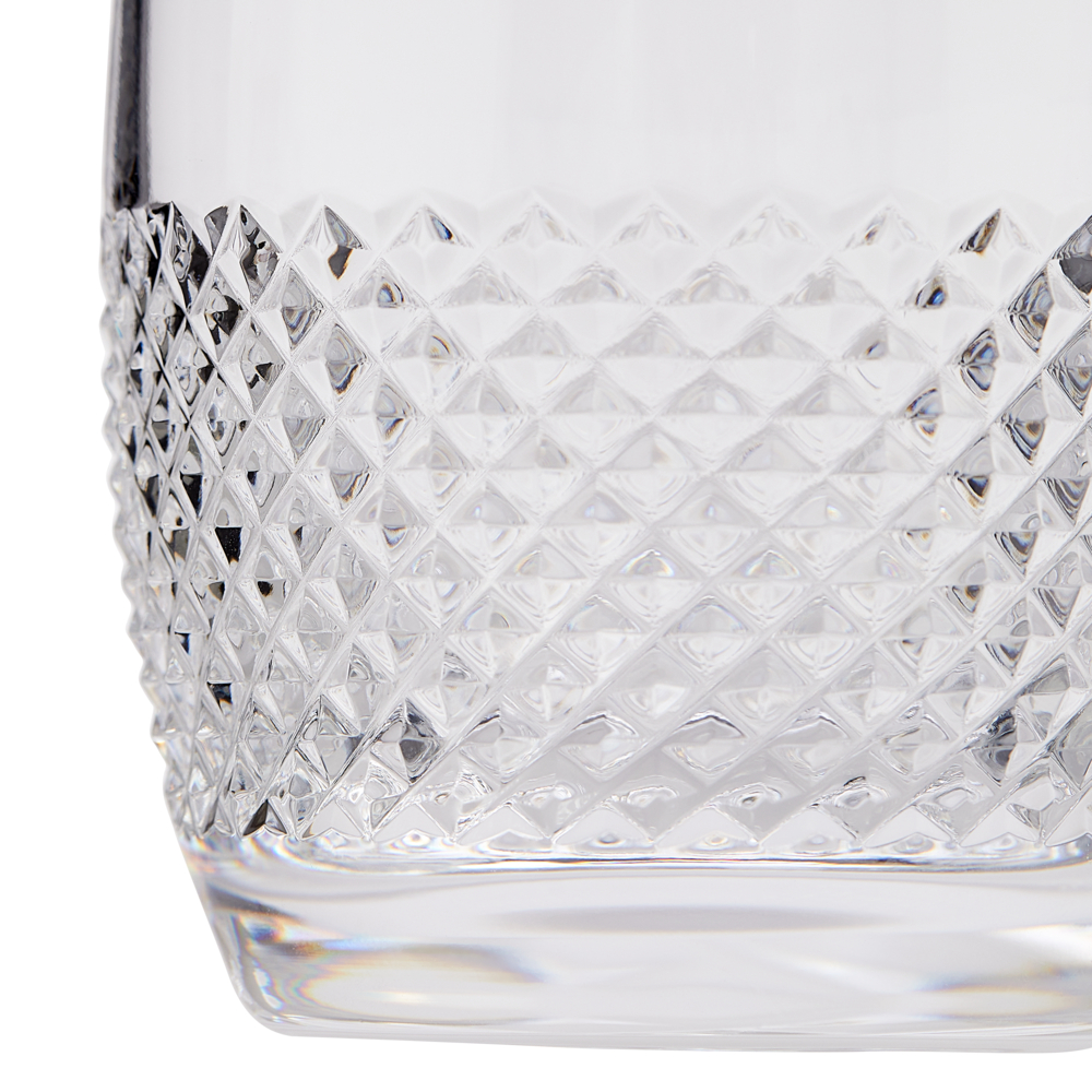 Diamond Mosaic Set of 2 Tumblers, 260ml, Clear-1