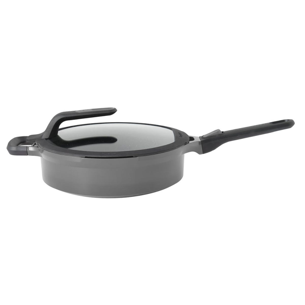 Gem, Covered Saute Pan with Detachable Handle, 28cm, Grey-0