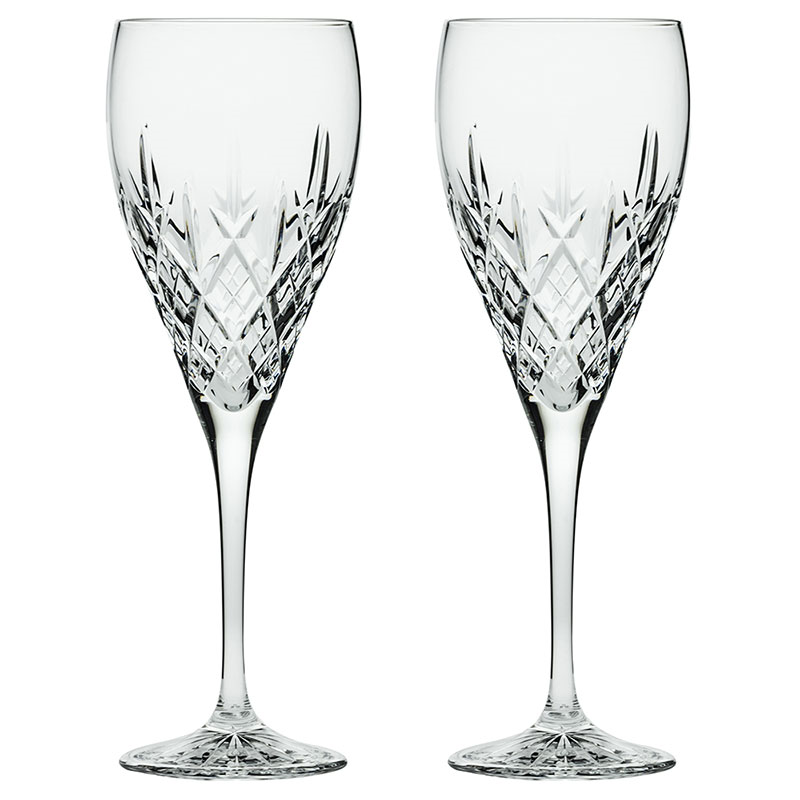 London Set of 2 Wine Glasses, 320ml, Clear-2