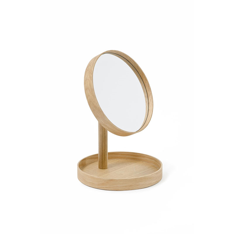 Look Magnify Mirror, H37 x D25cm, Oak-3