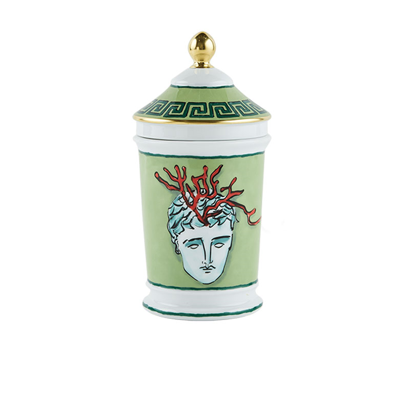 Il Viaggio Di Nettuno Container vase, H20cm, Moss Green-0