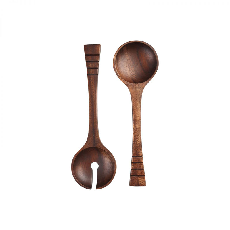 Deco Salad Servers, Acacia-2