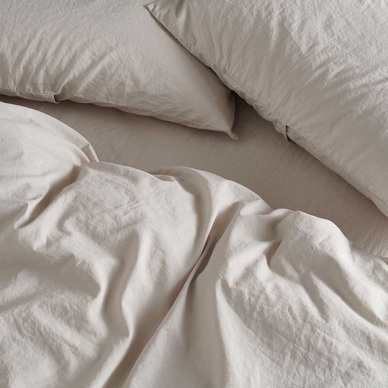 Relaxed Cotton Super King Duvet Cover, Clay-2