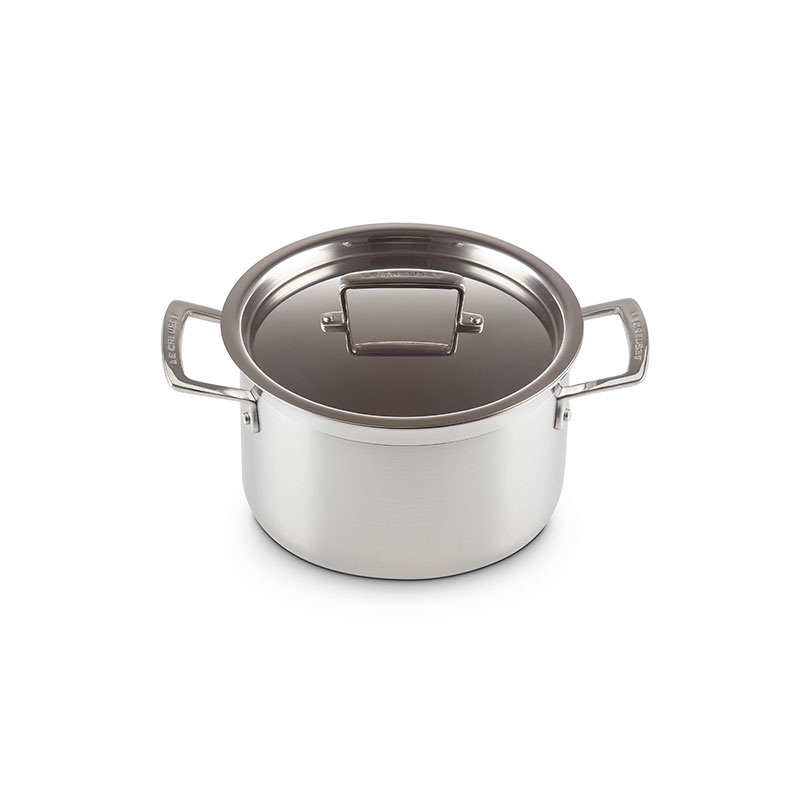 Classic 3-ply Deep Casserole, 20cm, Stainless Steel-0