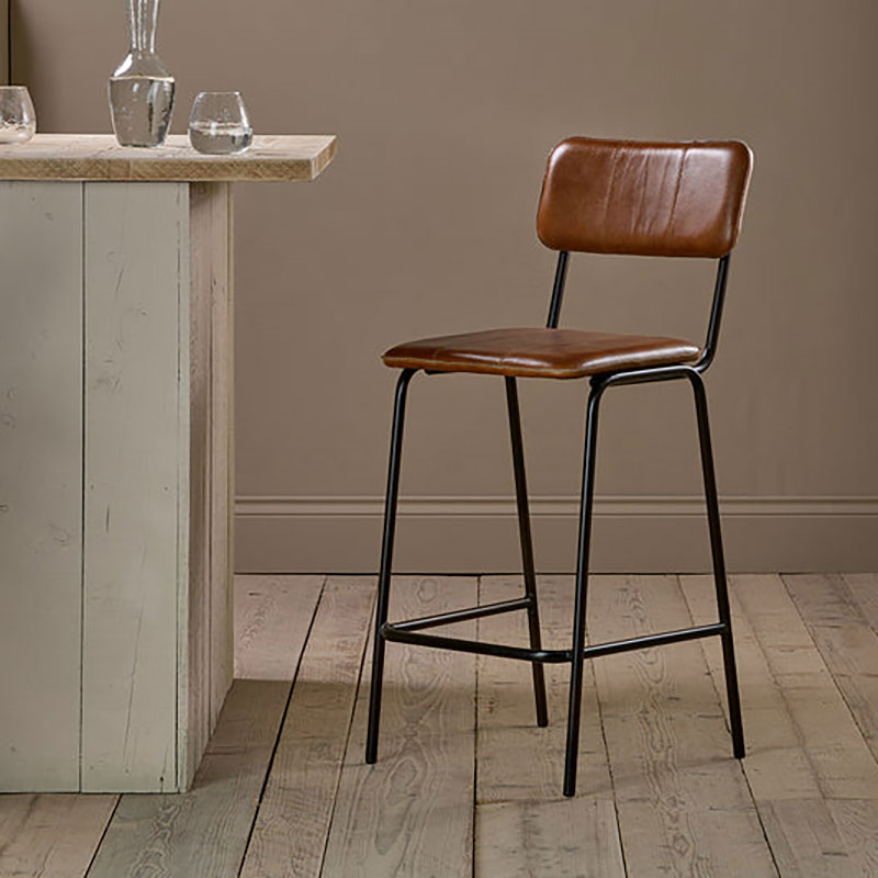 Ukari Counter Chair, Aged Tan-0