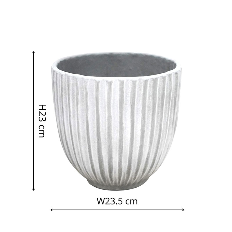 Lagos Planter, D23.5cm, Cement-2